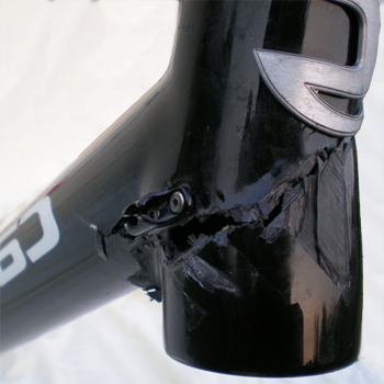 Rottura frontale telaio bici