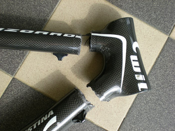 Rottura frontale telaio bici